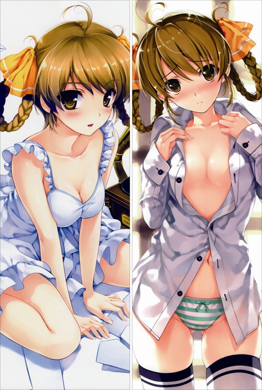 Deep Blue Sky &amp; Pure White Wings Chidori Minamo Anime Dakimakura Body Pillow Cover image 0