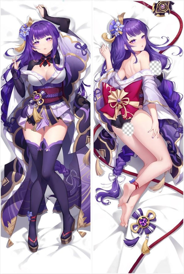 Genshin Impact Raiden Shogun Baal Anime Dakimakura Sexy Body Pillow Cover image 0