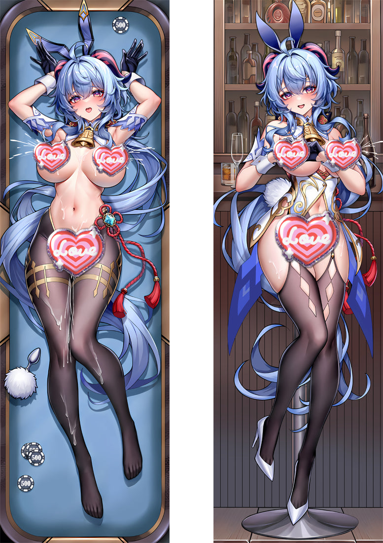 Ganyu Genshin Impact with Double Sides Zipper to make love Anime Dakimakura Pillow Case image 0