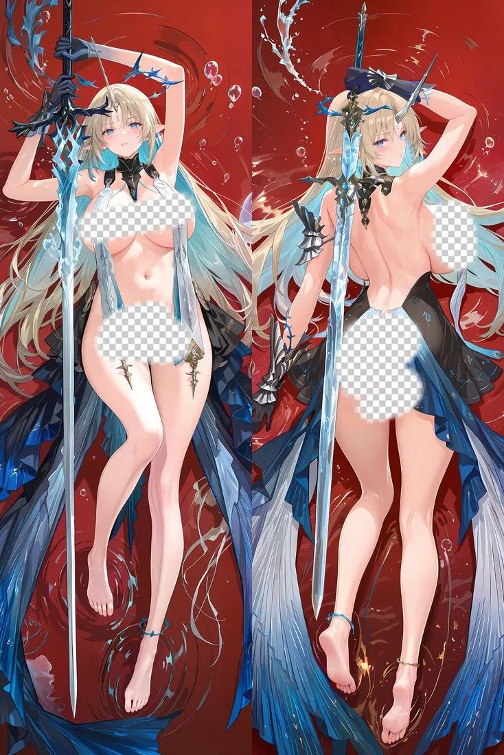 Wuthering Waves Fleurdelys Anime Dakimakura Naked Body Pillow Cover image 0