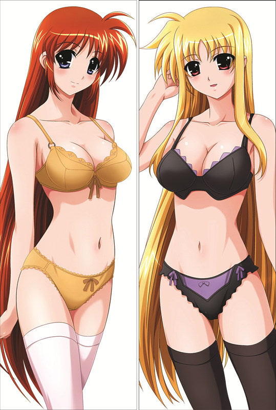 Magical Girl Lyrical Nanoha Fate Testarossa Anime Dakimakura Pillow Cover image 0