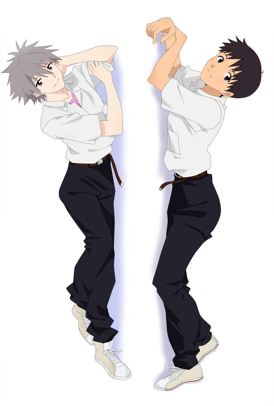 Neon Genesis Evangelion EVA Shinji Ikari Kaworu Nagisa Anime Dakimakura Pillow Case image 0