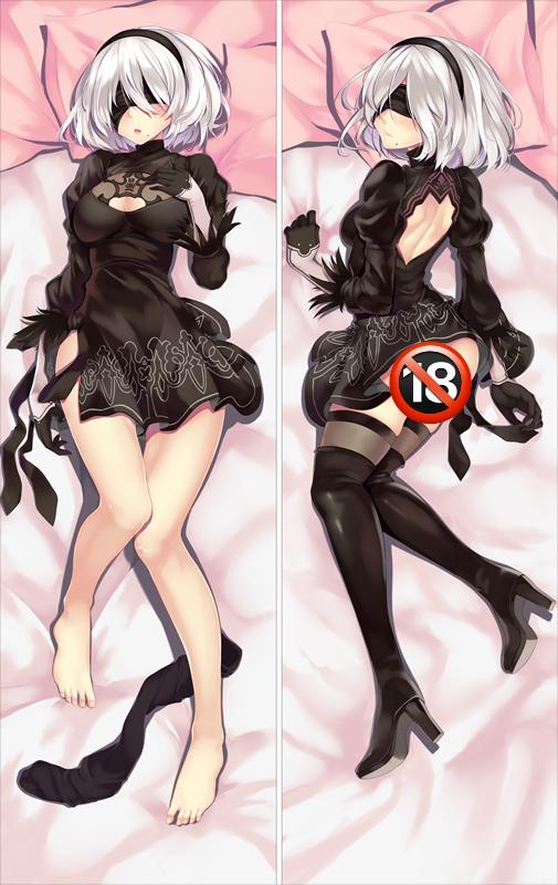 Game NieR:Automata 2B with Double Sides Zipper to make love Anime Dakimakura Pillow Case image 0