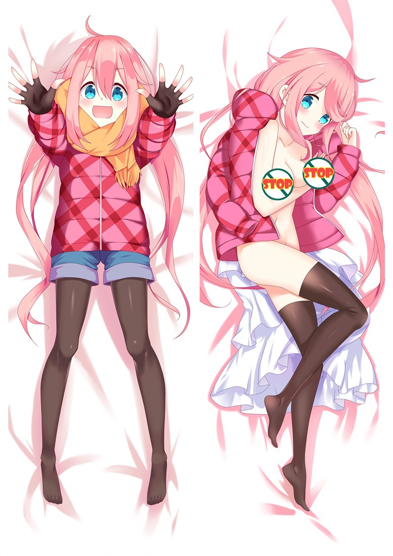 Laid-Back Camp Nadeshiko Kagamihara Anime Dakimakura Pillow Cover image 0