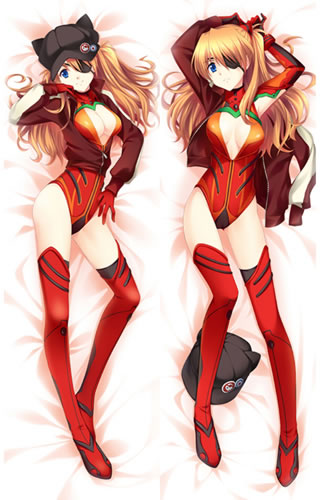 Neon Genesis Evangelion EVA Asuka Langley Soryu Anime Dakimakura Body Pillow Case image 0
