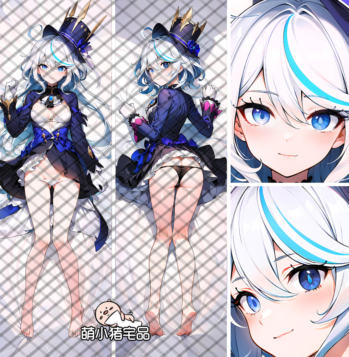 Genshin Impact Furina Anime Dakimakura Pillow Cover image 0