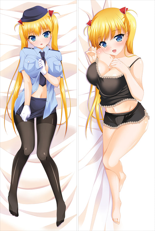 Oni Chichi ~Manamusume Kyousei Hatsujou~-Airi Akitsuki with Double Sides Zipper to make love Anime Dakimakura Pillow Case image 0