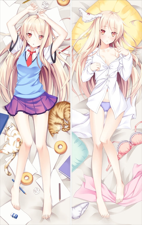 The Pet Girl of Sakurasou Shiina Mashiro Anime Dakimakura Pillow Cover image 0