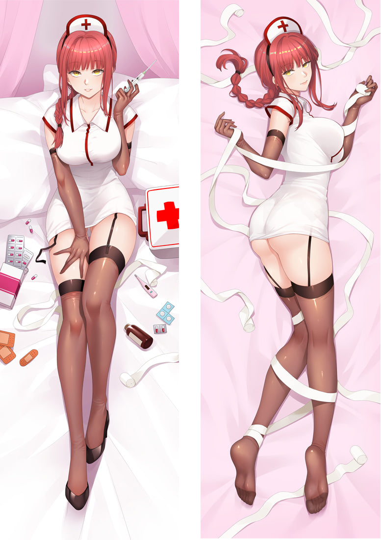 Chainsaw Man Makima Nurse Uniform Anime Dakimakura Body Pillow Cover image 0