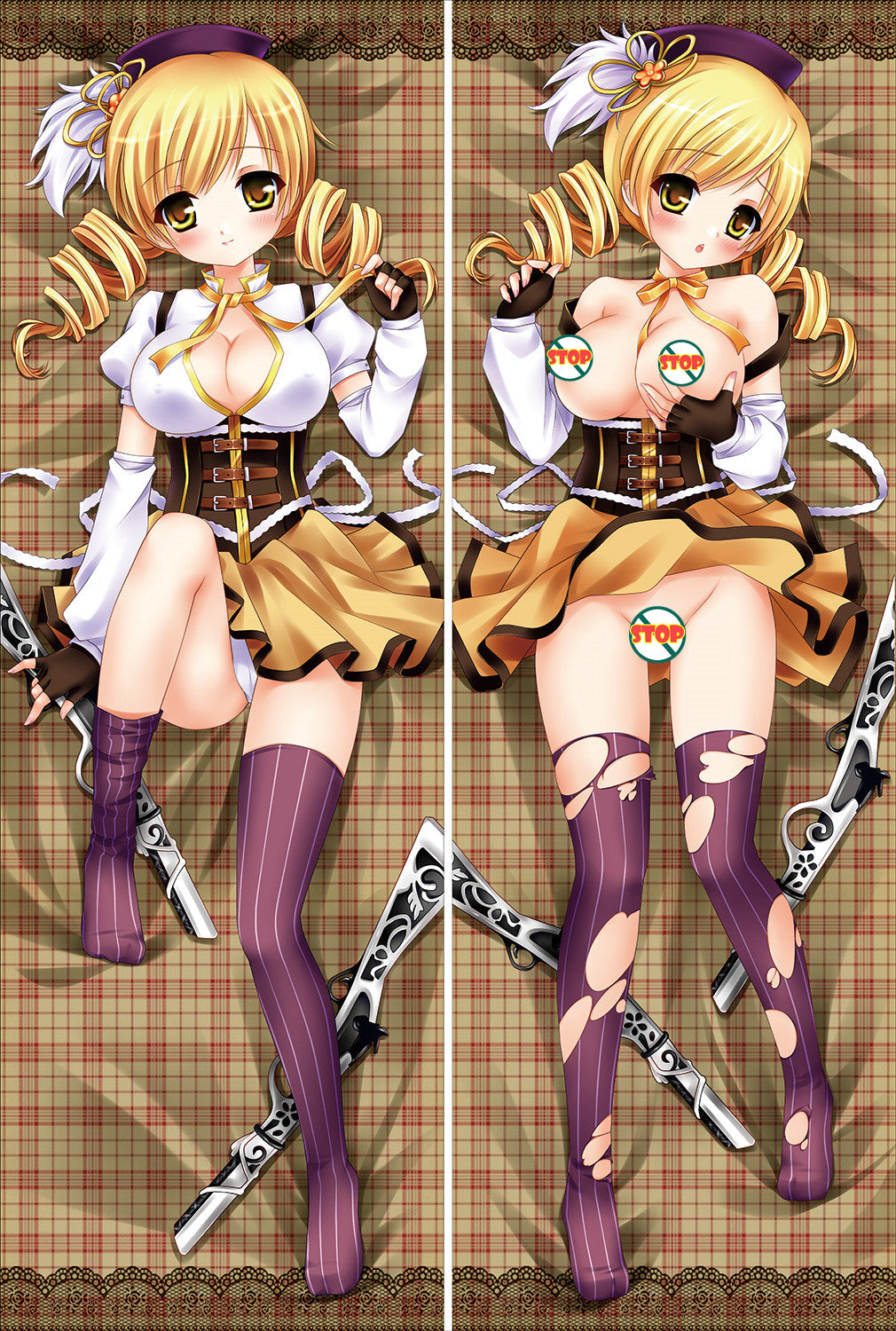 Puella Magi Madoka Magica Mami Tomoe Apart Legs With a Hole Sex Body Pillow Case image 0