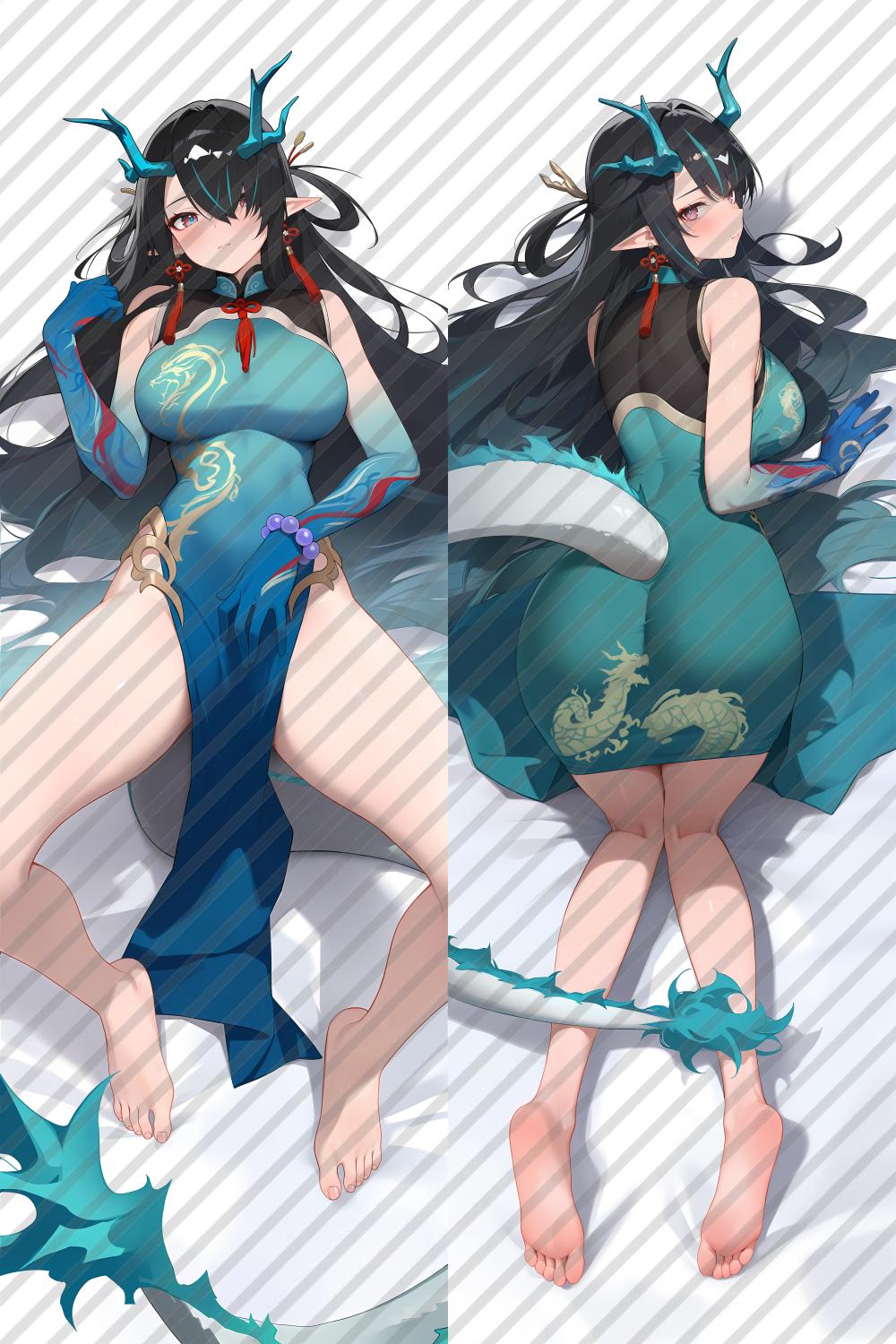 Arknights Dusk Anime Dakimakura Girl Body Pillow Cover image 0