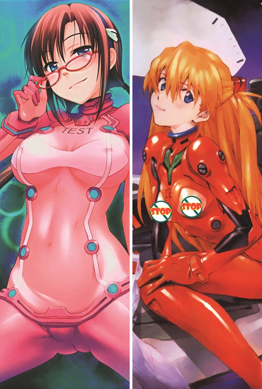 Neon Genesis Evangelion Asuka Langley Soryu Anime Dakimakura Waifu Pillow Case image 0