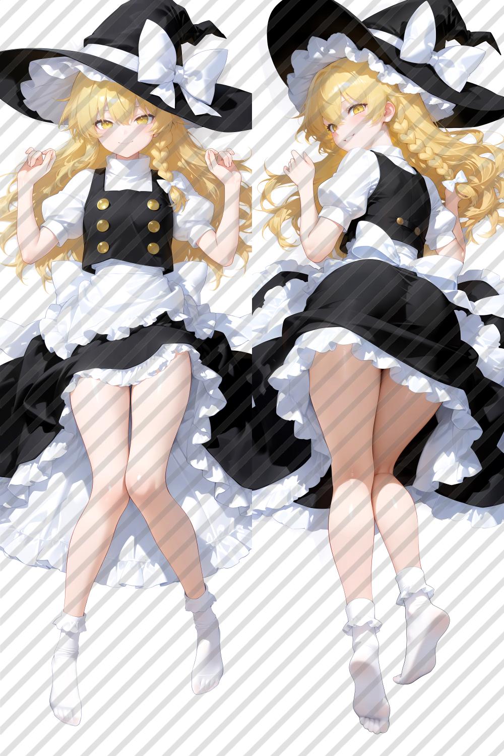 TouHou Project Marisa Kirisame Anime Dakimakura Body Pillow Cover image 0