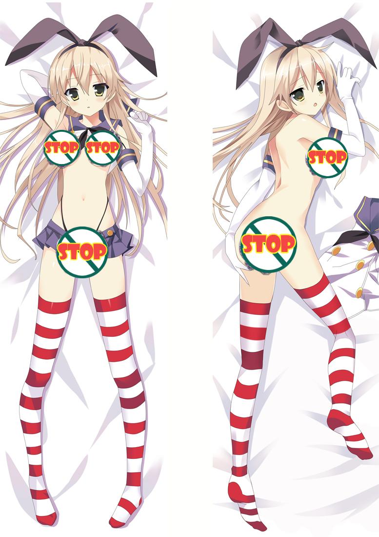 Kantai Collection Shimakaze Anime Dakimakura Girl Body Pillow Cover image 0