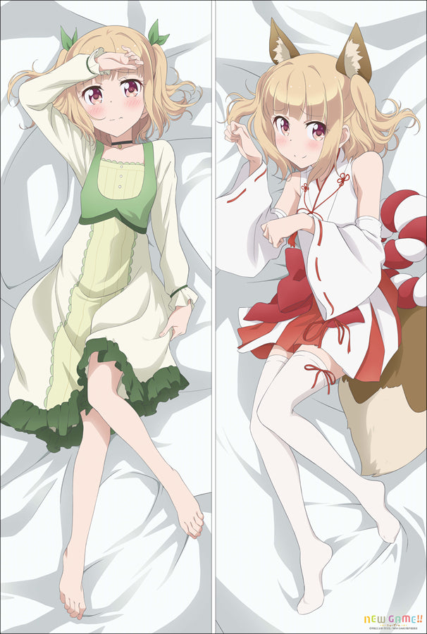 New Game! Iizima Yun Anime Dakimakura Pillow Cover image 0