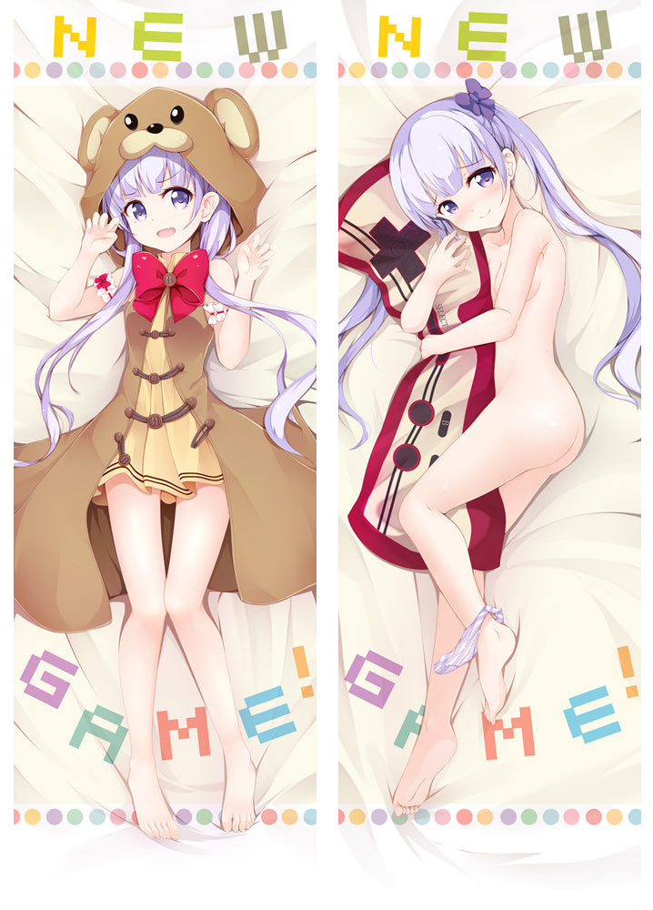 Anime New Game! Aoba Suzukaze Dakimakura Bedding Hugging Body Pillow Case Cover image 0