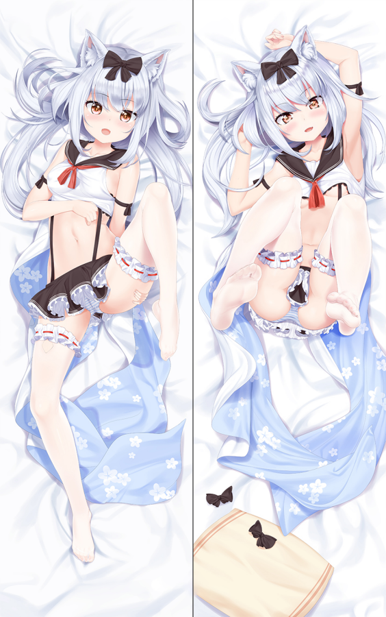 Azur Lane Yukikaze Anime Dakimakura Body Pillow Cover image 0
