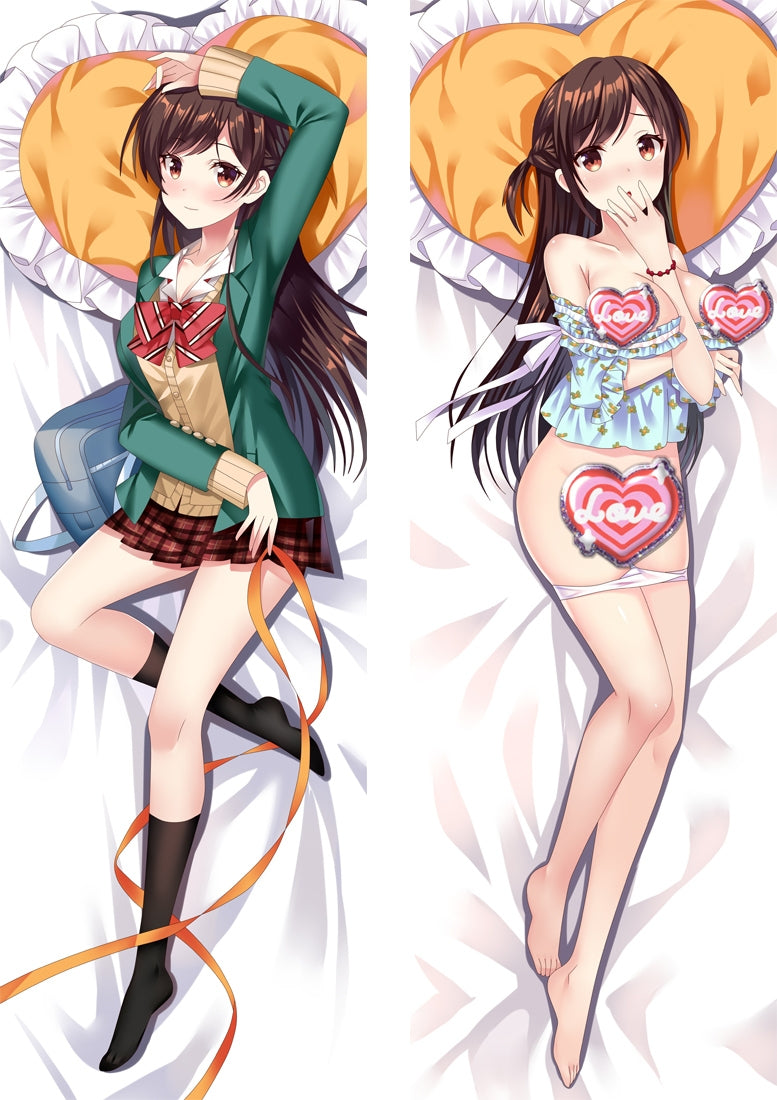 Kanojo, Okarishimasu Ichinose Chizuru Anime Dakimakura Body Pillow Covers image 0