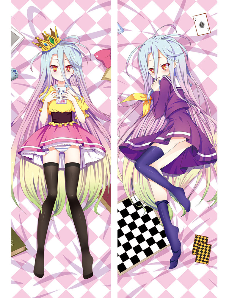 New Anime No Game No Life Shiro Dakimakura Pillow Case Cover Hug Body image 0
