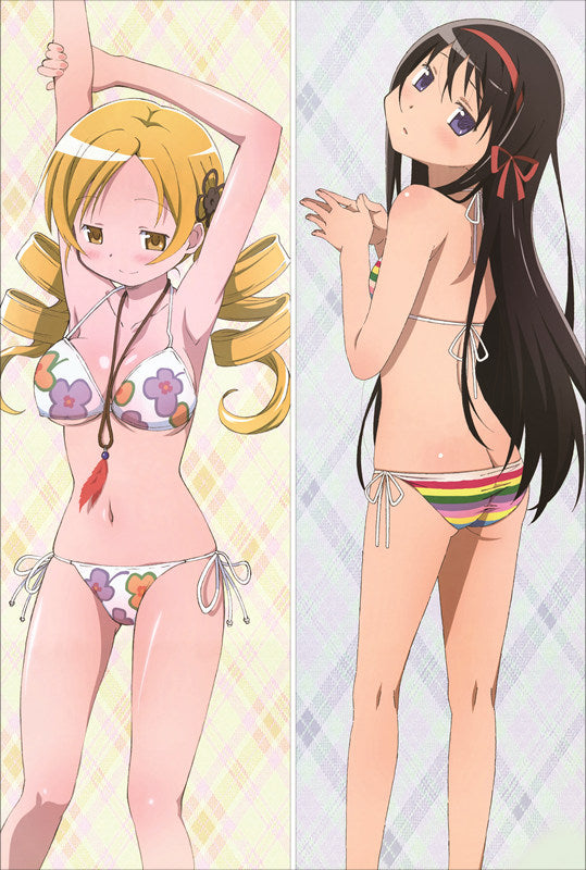 Puella Magi Madoka Magica Mami Tomoe + Homura Akemi Anime Dakimakura Body Pillow Cover image 0
