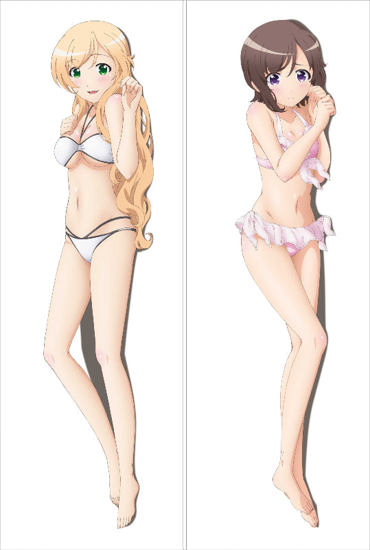 Locodol Yukari Kohinata+ Nanako Usami Anime Dakimakura Japanese Pillow Cover image 0