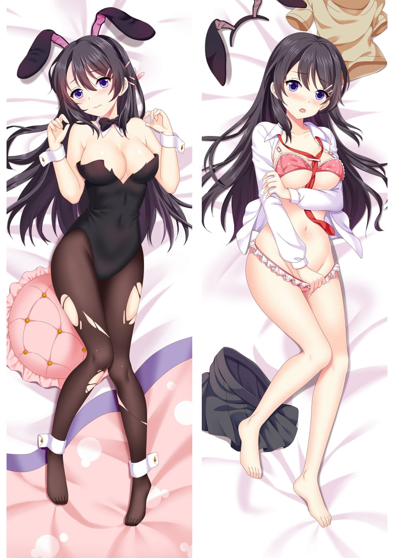 Rascal Does Not Dream of Bunny Girl Senpai Anime Dakimakura Pillow Cover image 0