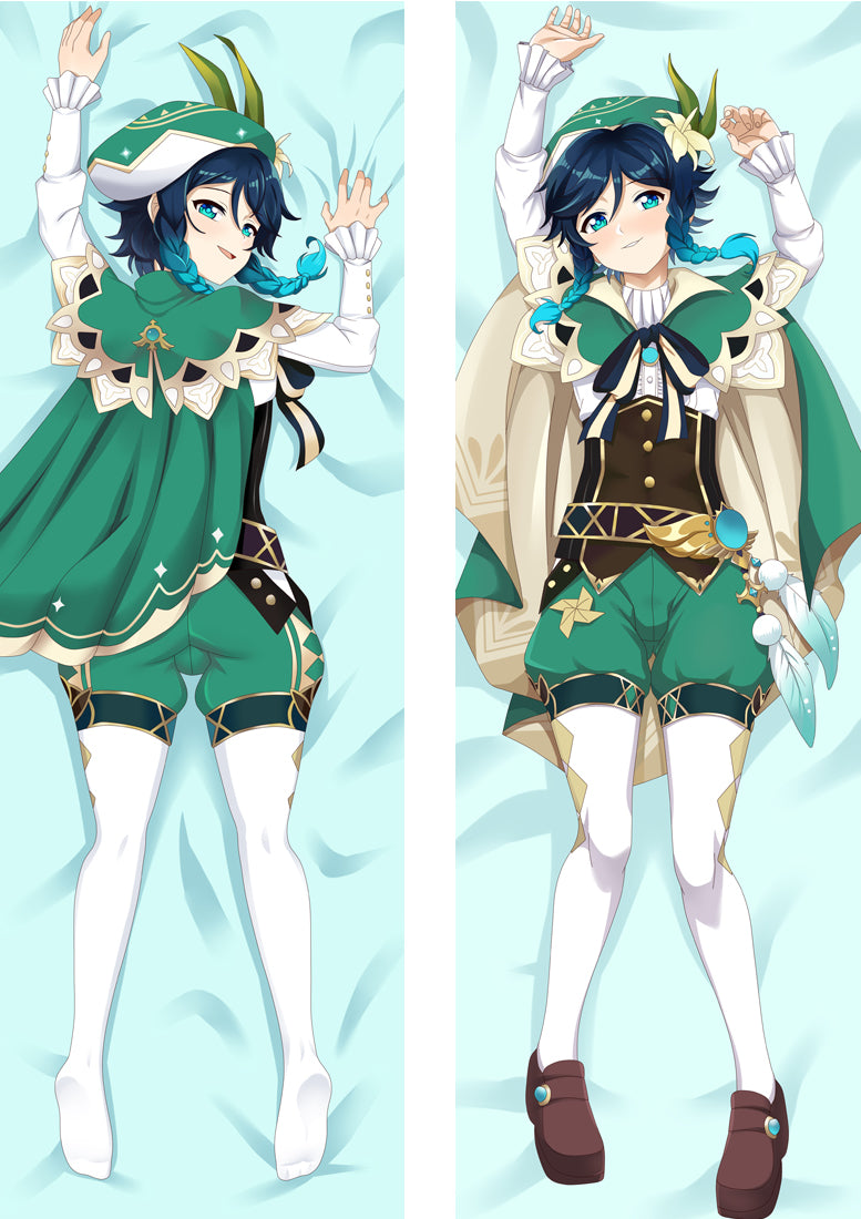 Genshin Impact Venti Anime Dakimakura Body Pillow Cover image 0