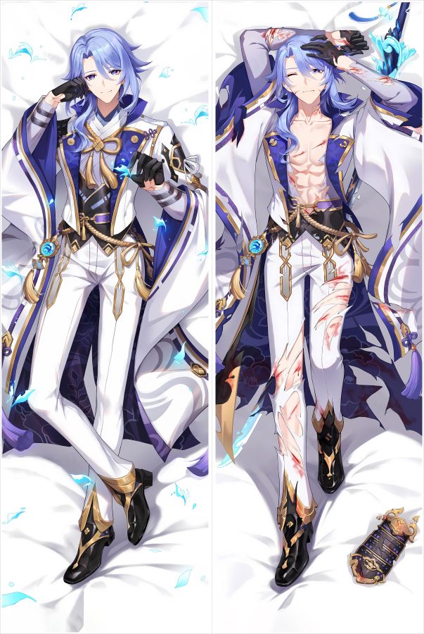 Genshin Impact Kamisato Ayato Anime Dakimakura Body Pillow Cover image 0