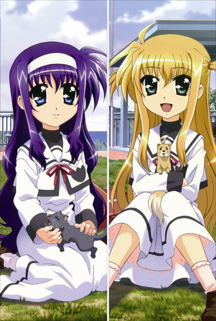 Magical Girl Lyrical Nanoha Fate Testarossa Anime Dakimakura Pillow Cover image 0
