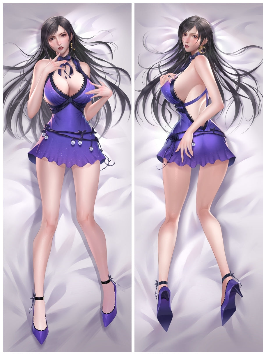 Original Final Fantasy Tifa Lockhart Anime Dakimakura Body Pillow Cover image 0