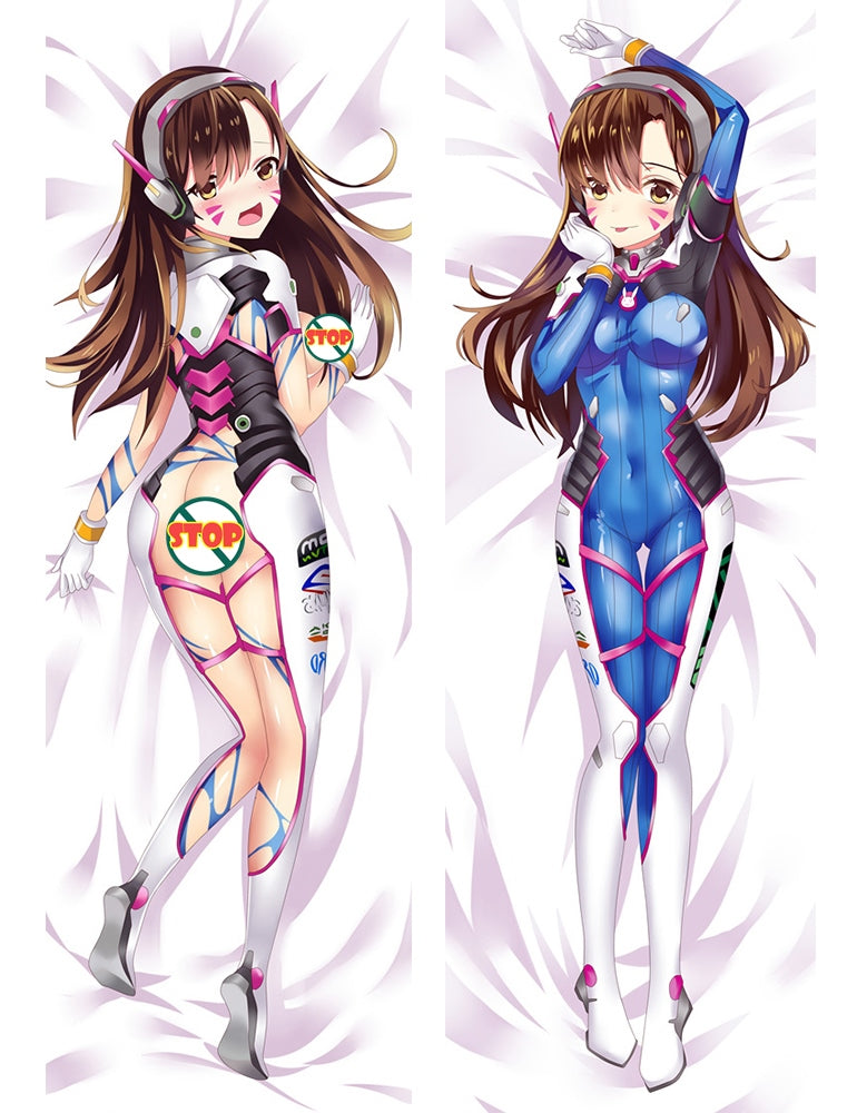 Overwatch OW D.Va Hana Song Anime Dakimakura Pillow Cover image 0