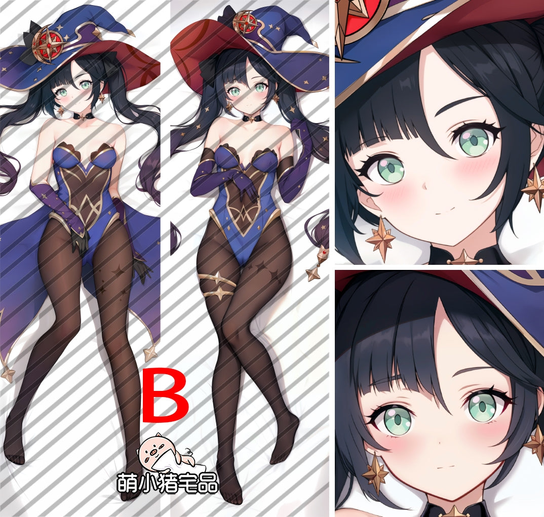 Genshin Impact Mona Anime Dakimakura Girl Pillow Cover image 0