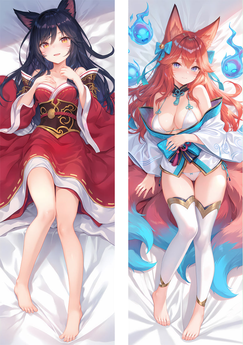 League of Legends LOL Ahri Anime Dakimakura Body Pillow Cover image 0