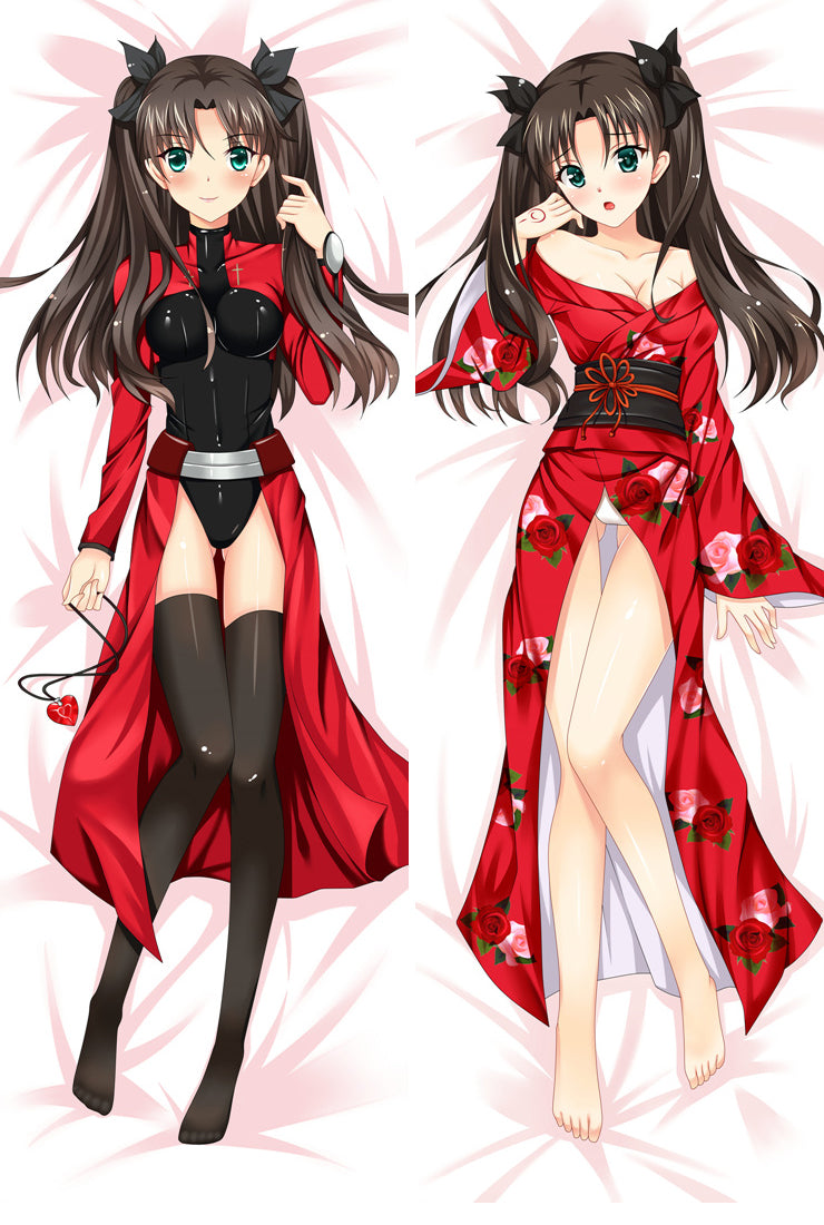 Fate Grand Order Rin Tohsaka Anime Dakimakura Pillow Case image 0
