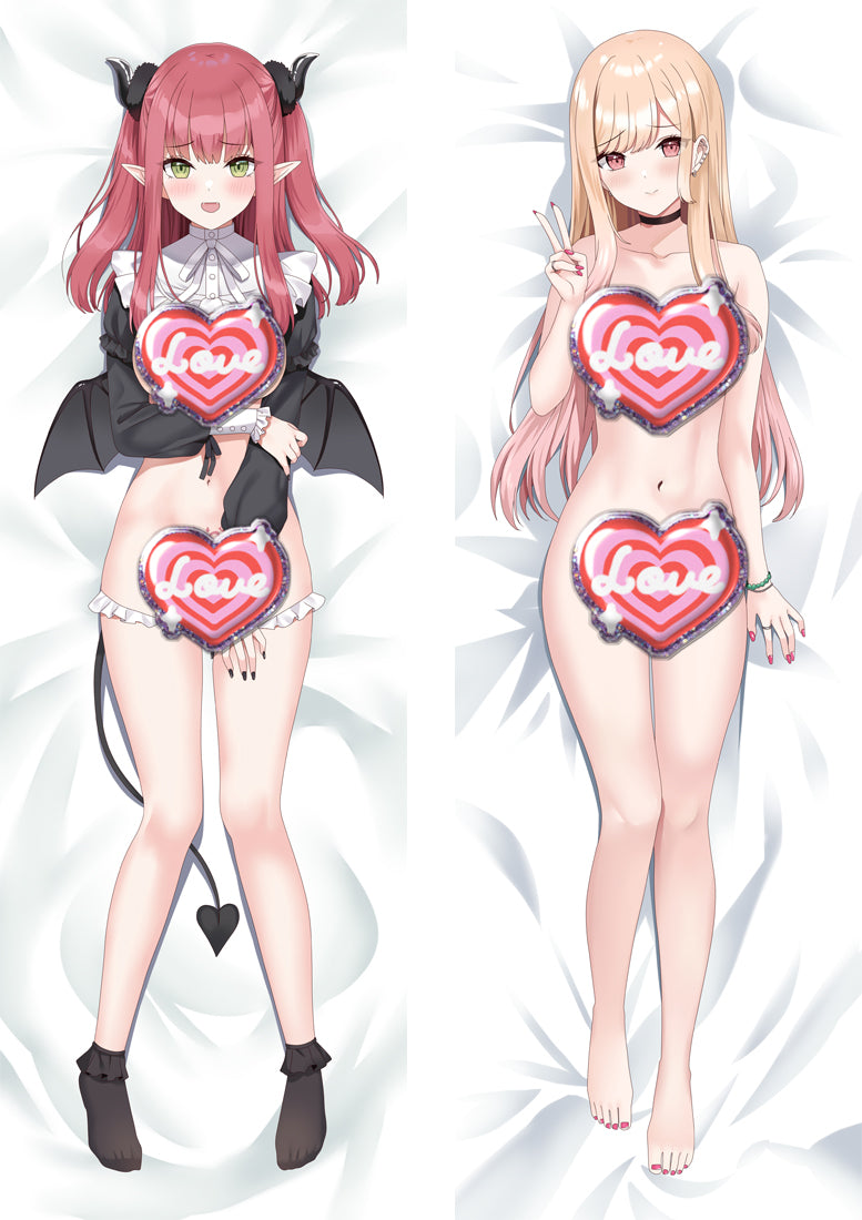 My Dress Up Darling Kitagawa Marin Nude with Double Sides Zipper to make love Anime Dakimakura Pillow Case image 0