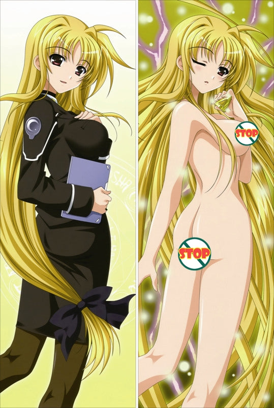 Magical Girl Lyrical Nanoha Fate Testarossa Anime Dakimakura Pillow Cover image 0