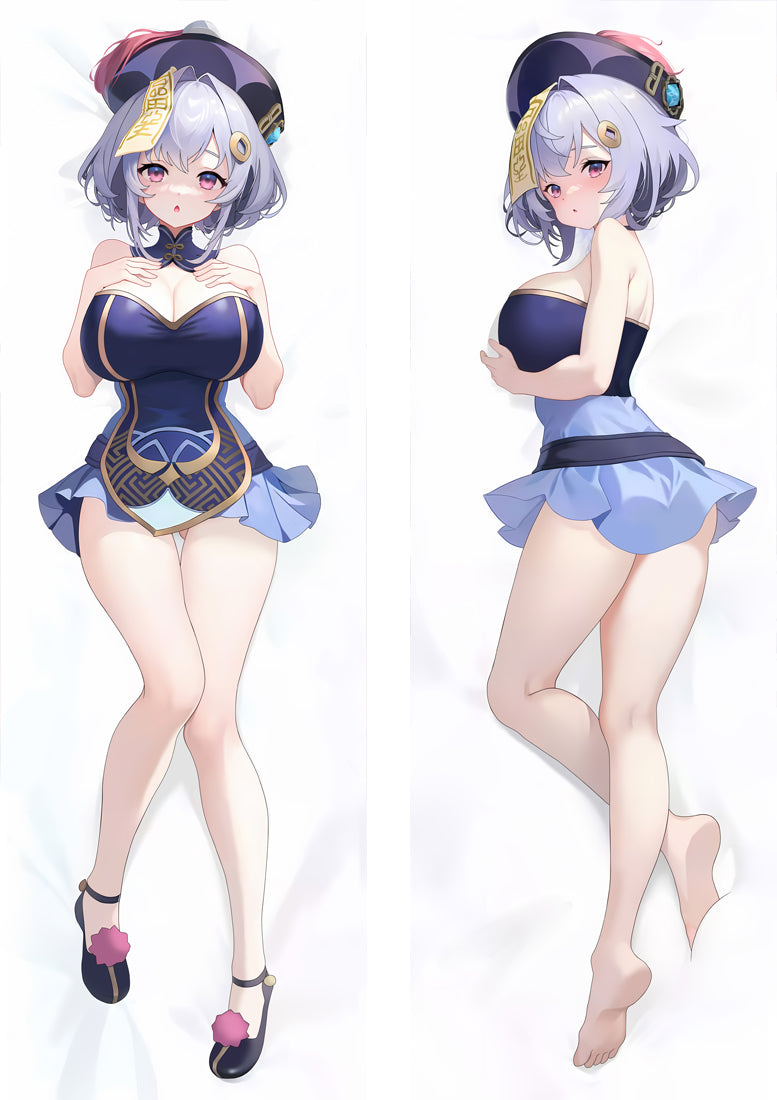 Genshin Impact Qiqi Anime Dakimakura Sexy Body Pillow Cover image 0