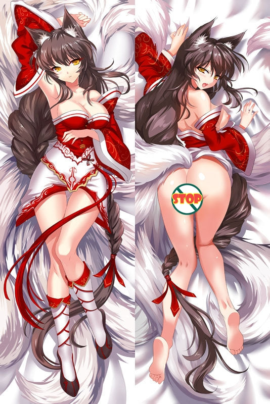 League of Legends Ahri Anime Dakimakura Japanese Pillow Cover image 0