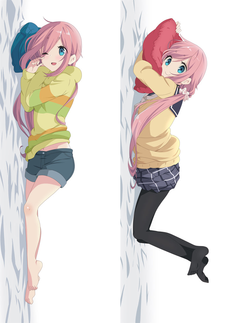 Laid-Back Camp Kagamihara Nadeshiko Anime Dakimakura Pillow Cover image 0