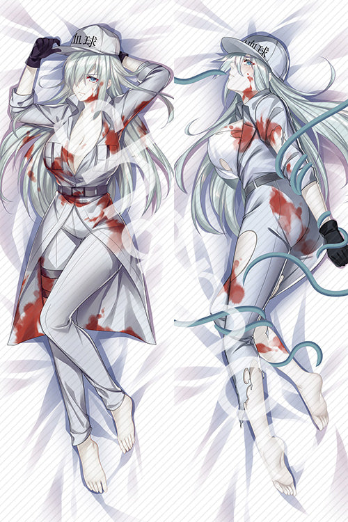 Cells at Work! Code Black White blood cell 1196 Anime Dakimakura Girl Pillow Cover image 0