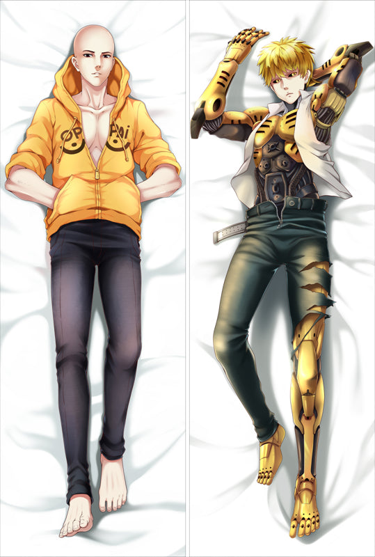 One Punch-Man Saitama Genos Anime Dakimakura Japanese Pillow Cover image 0