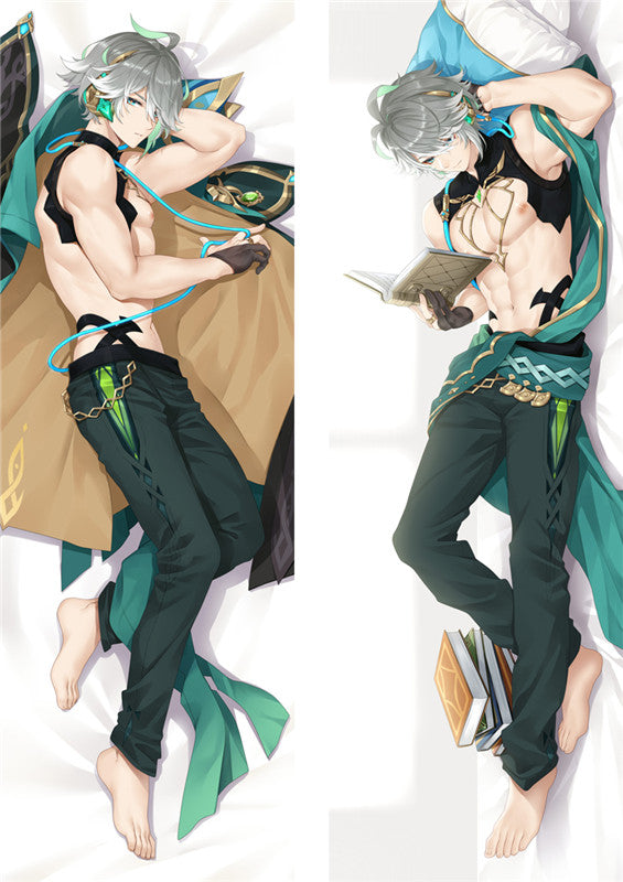 Genshin Impact Alhaitham Anime Dakimakura Body Pillow Cover image 0