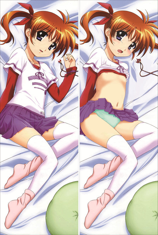 Magical Girl Lyrical Nanoha Nanoha Takamachi Anime Dakimakura Pillow Cover image 0