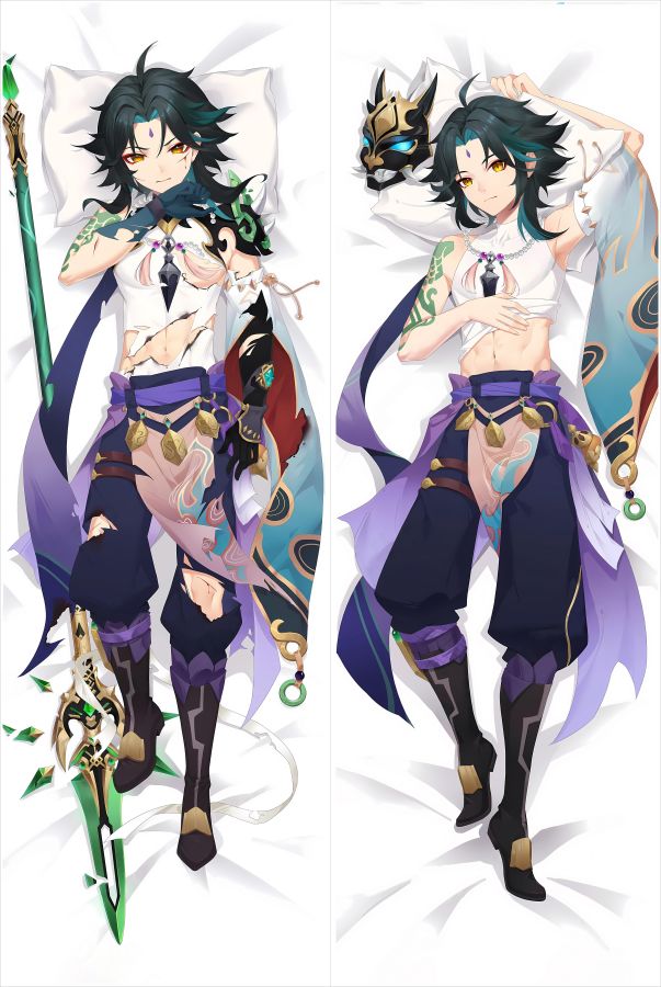 Genshin Impact Xiao Anime Dakimakura Sexy Body Pillow Cover image 0