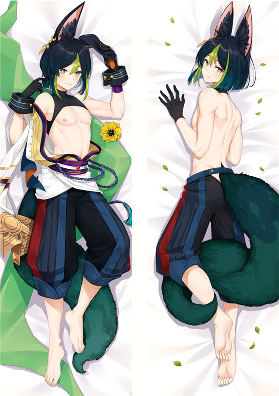 Genshin Impact Tighnari Anime Dakimakura Naked Body Pillow Cover image 0