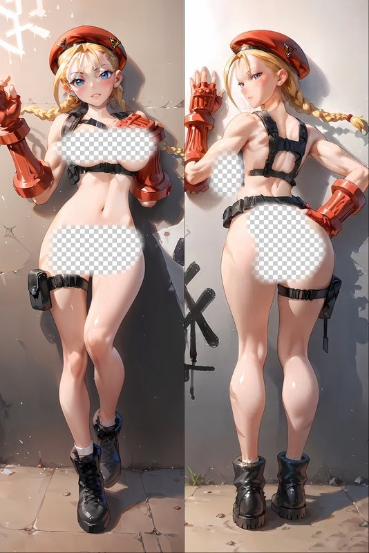 Street Fighter Cammy White Killer Bee Anime Dakimakura Body Pillow Cover image 0