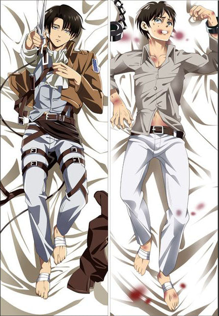 Attack on Titan Levi Rivaille Anime Dakimakura Body Pillow Cover image 0