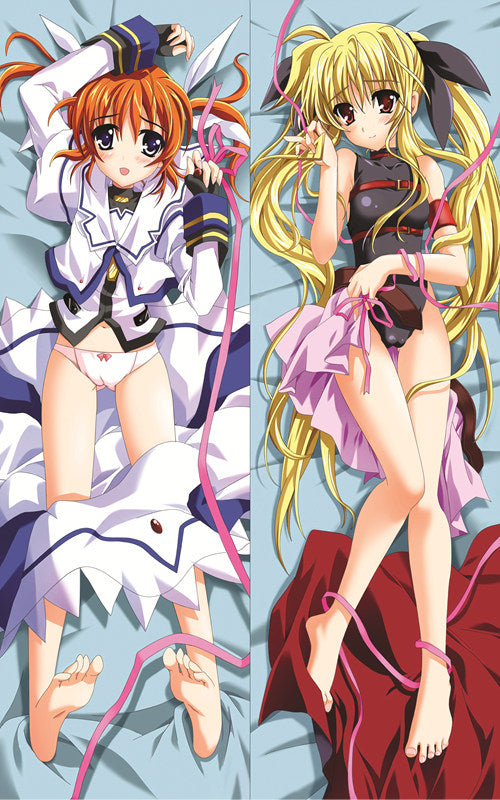 Magical Girl Lyrical Nanoha Fate Testarossa Anime Dakimakura Pillow Cover image 0