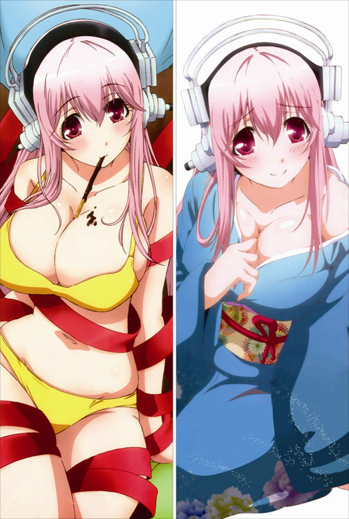 Super Sonico Anime Dakimakura Body Pillow Cover image 0