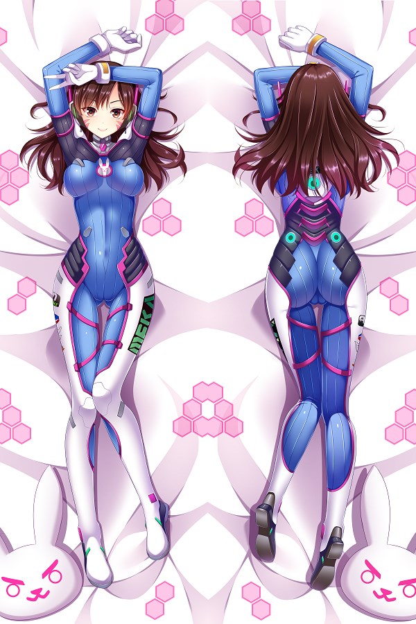 Overwatch D.Va Anime Dakimakura Pillow Case image 0